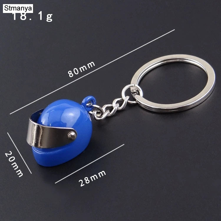 Hot metal Motorcycle Helmet Key Chain Fashion Stereo Motorcycle Helmets Safety Auto Bag Car Key Ring KeyChain Gift jewelry 17021