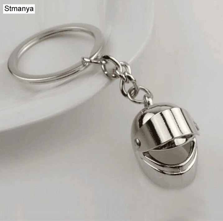 Hot metal Motorcycle Helmet Key Chain Fashion Stereo Motorcycle Helmets Safety Auto Bag Car Key Ring KeyChain Gift jewelry 17021