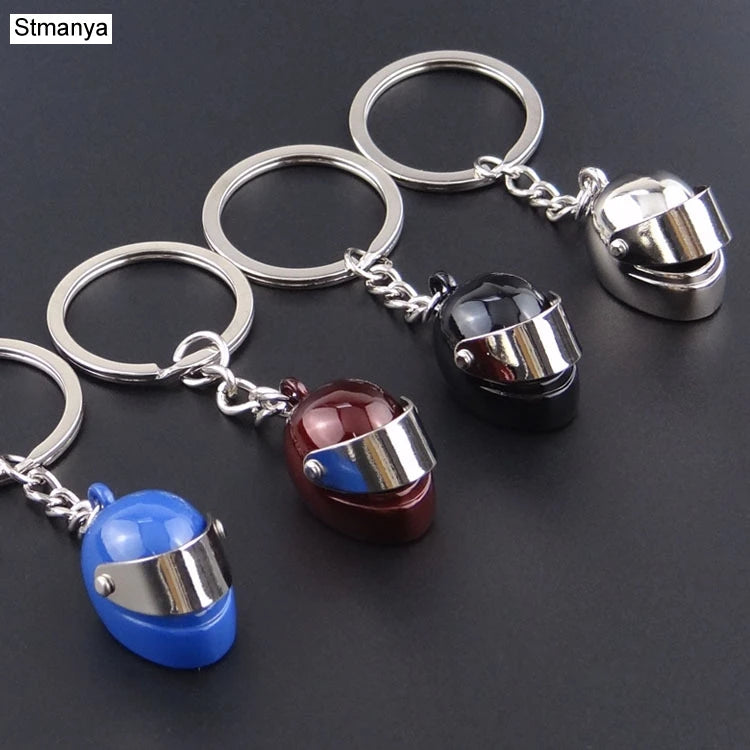 Hot metal Motorcycle Helmet Key Chain Fashion Stereo Motorcycle Helmets Safety Auto Bag Car Key Ring KeyChain Gift jewelry 17021