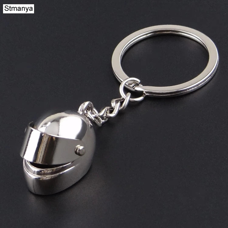 Hot metal Motorcycle Helmet Key Chain Fashion Stereo Motorcycle Helmets Safety Auto Bag Car Key Ring KeyChain Gift jewelry 17021
