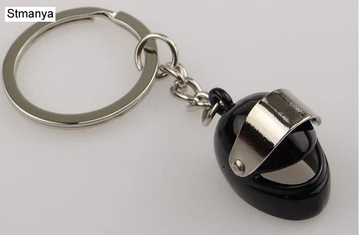 Hot metal Motorcycle Helmet Key Chain Fashion Stereo Motorcycle Helmets Safety Auto Bag Car Key Ring KeyChain Gift jewelry 17021