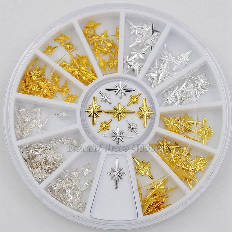 Gold Silver Starlight Nail Rhinestones