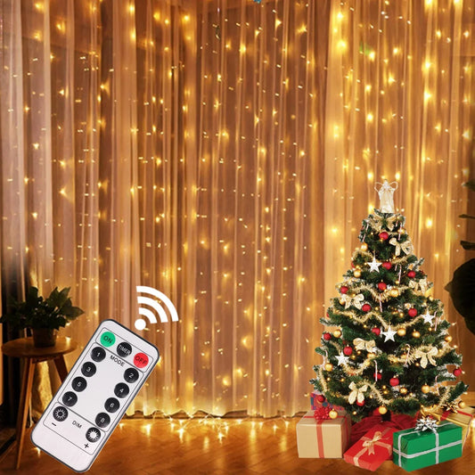 Christmas Curtain Fairy Lights Garland
