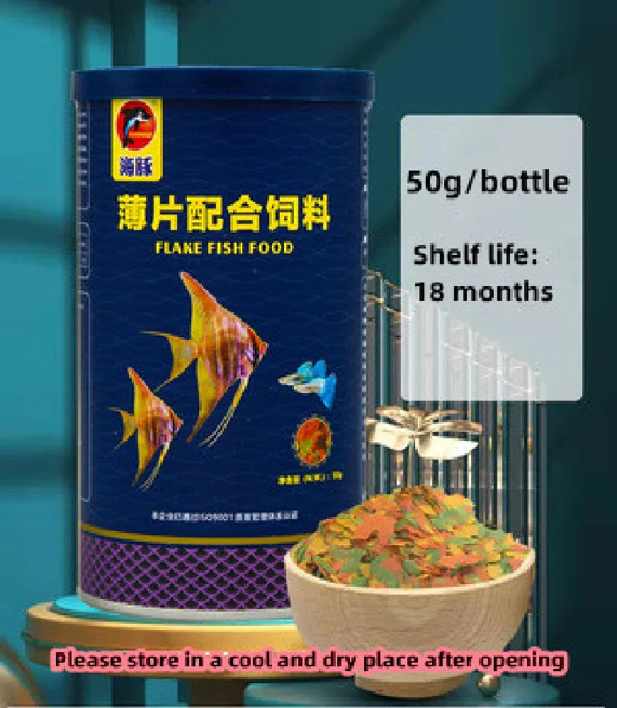 c40g-180g Bottle Ornamental Cichlid Pellets Goldfish Carp Guppies Small Medium Tropical Fish Food Aquarium Fish Tank Feed