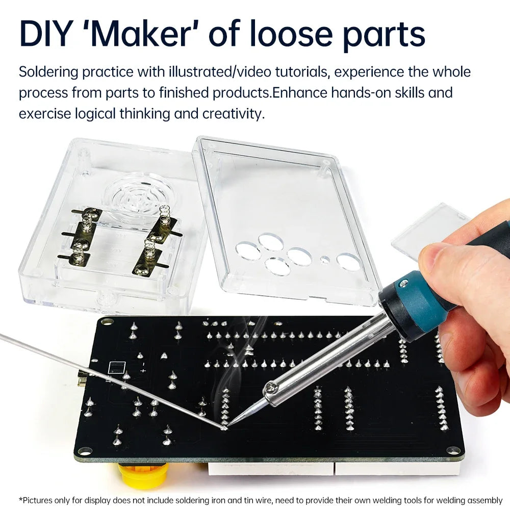 7 Pixel Game Console Kits Puzzle Pixel Game Console 51 Single-chip DIY Welding Practice Parts Electronic DIY Kit