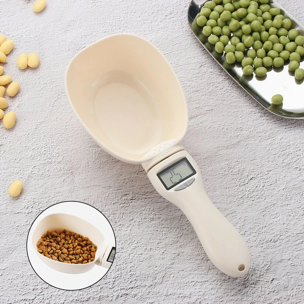 dogs accesPet Food Measuring Scoop Electronic Dog Cat Food Measuring Cup Digital Spoon Scale Kitchen Food Scale with LED Display