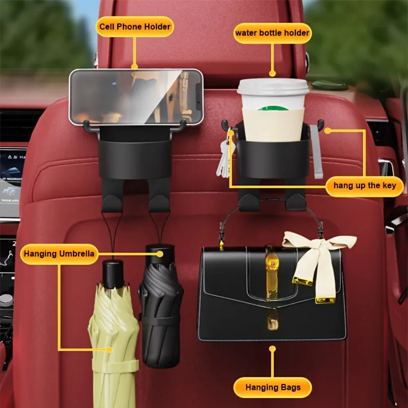 1/2pcs Car Seat Cup Holder Car Seat Back Multi-functional Hook Rear Creative Water Cup Holder car decoration accessories