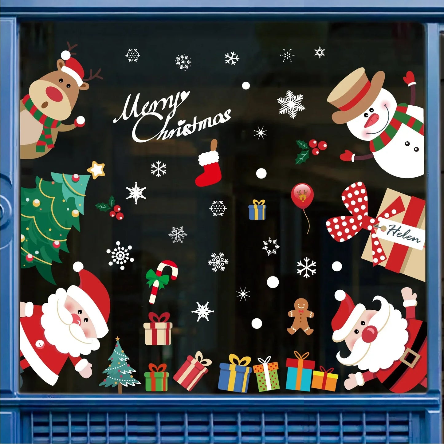 Christmas Snowflake Window Stickers Set