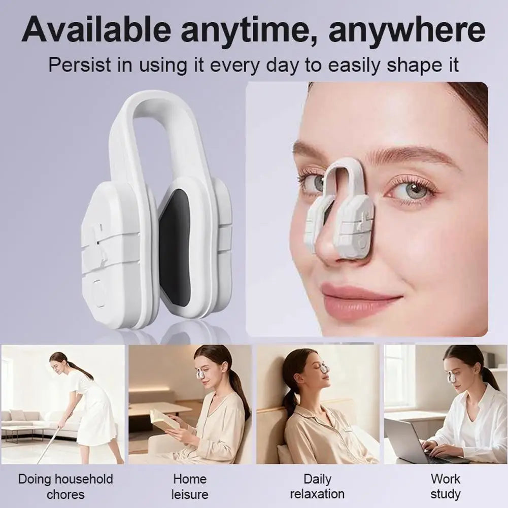New EMS Microcurrent Nose Lifter Shaper High Nose Bridge Silicone Sculpting Vibration Silicone Lifting Beauty Massager Tool