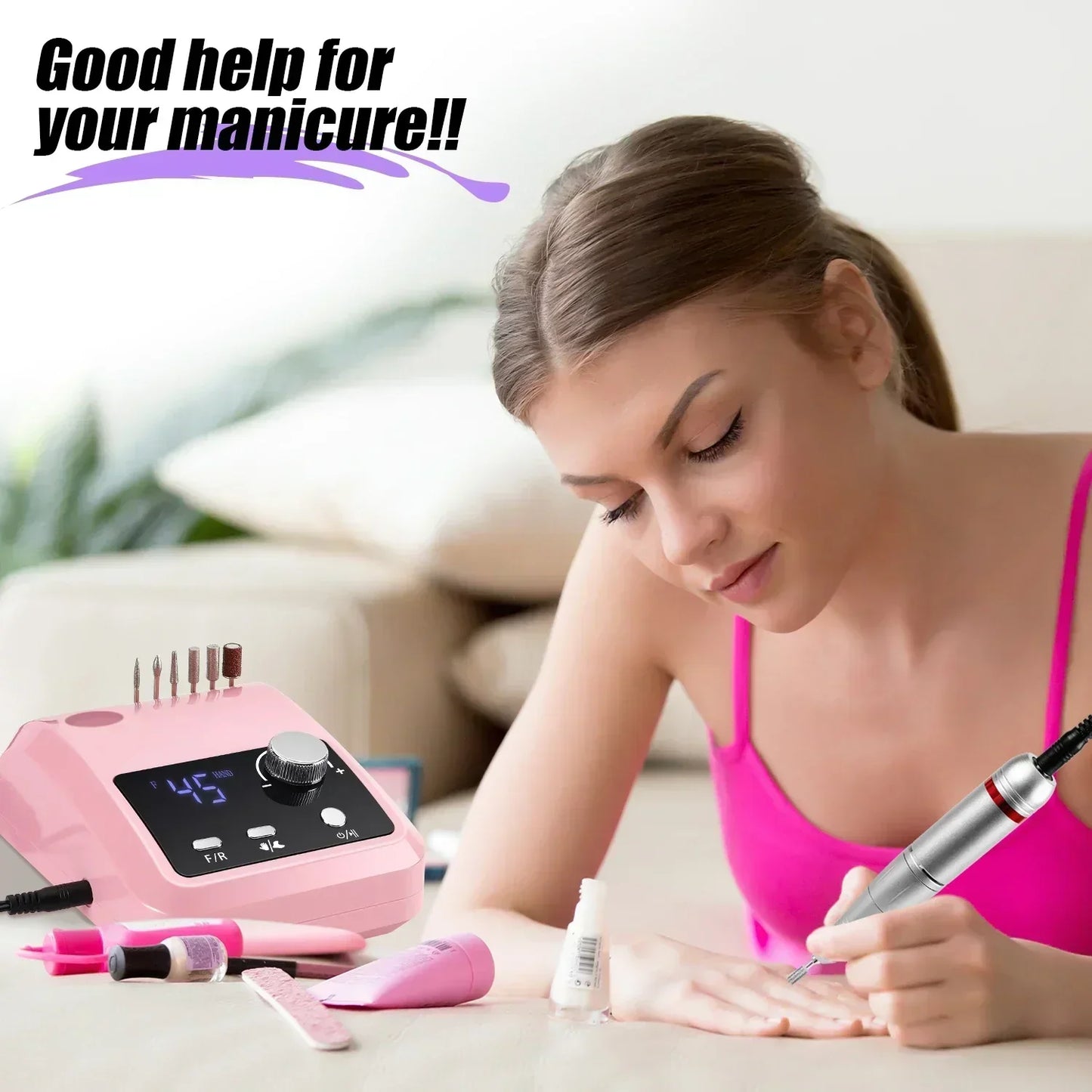 45000RPM Professional Nail Drill Machine