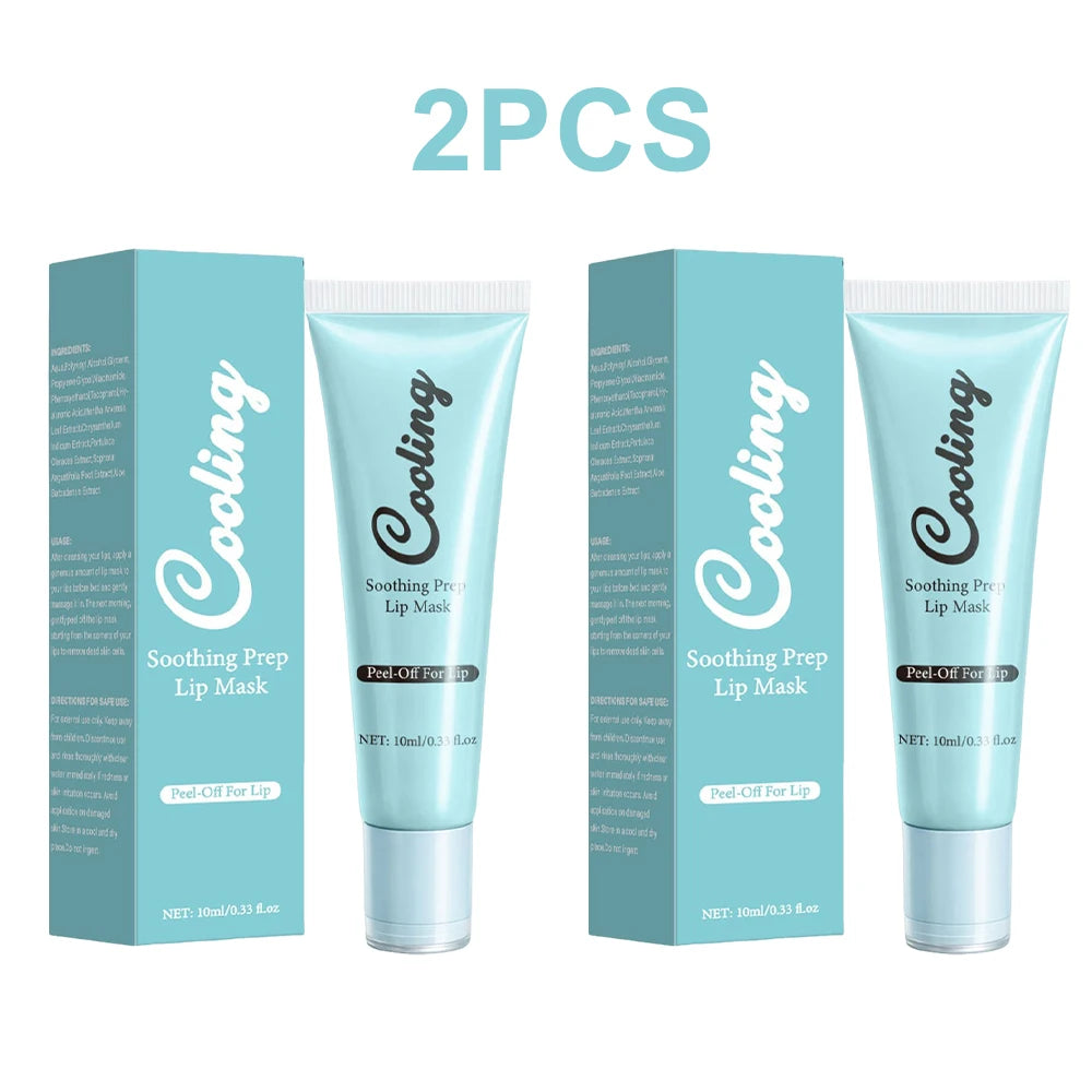 Soothing Prep Lip Mask- Cooling Peel-Off Lip Mask for Smoother Lip Prep ,Hydrating & Moisturizing Lips for Women, 10ml