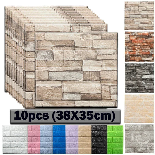 3D Foam Brick Wall Stickers