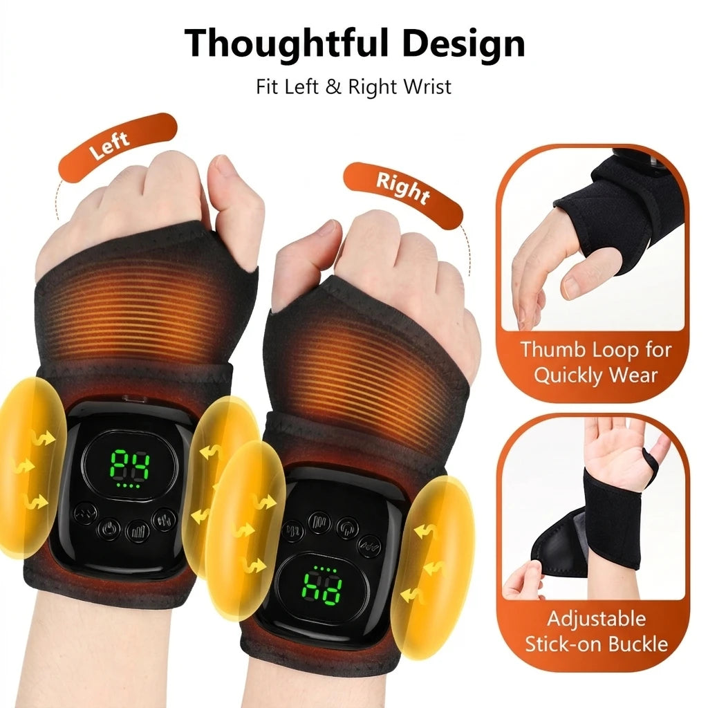 Ankle Foot Air Massager 3 Modes 5 Levels Wrap Cordless 1200mAh Vibrating Warming Sleeve Support Rechargeable Compress Joint Cuff
