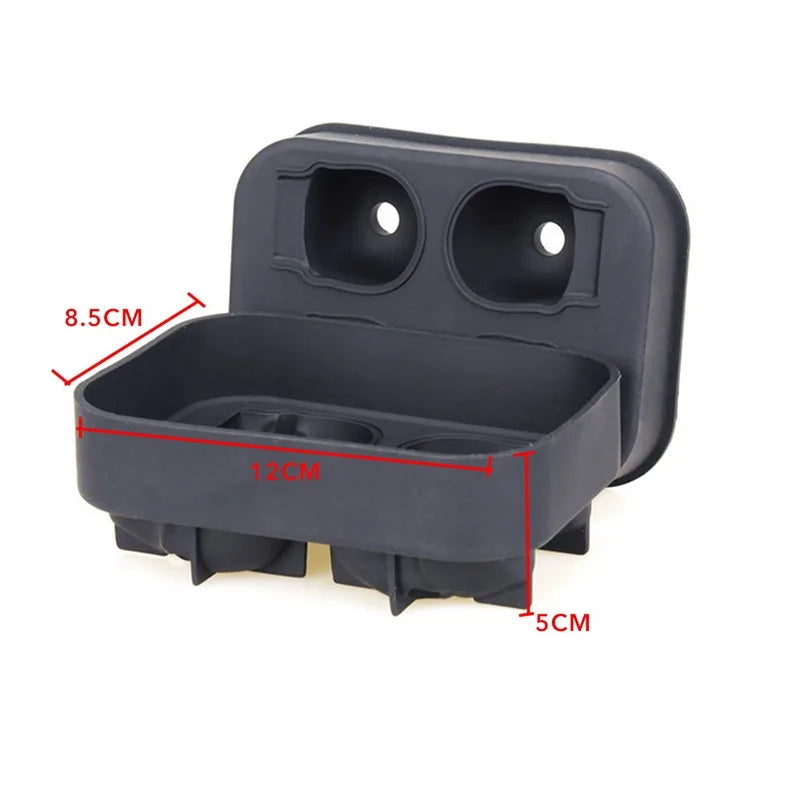 3D Skull Shape Tray Mold Creative Silica Gel Gun Bullet Skull  Home Bar Party Cool Whiskey Wine Ice Cream Bar Tool