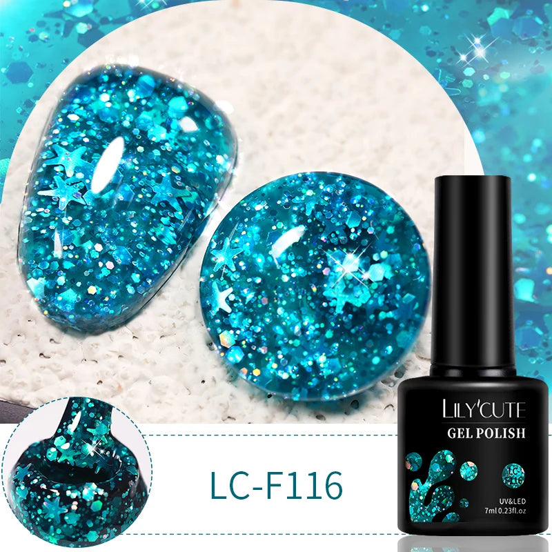 LILYCUTE 7ml 9D Cat Magnetic Gel Nail Polish Iridescent Magnet Semi