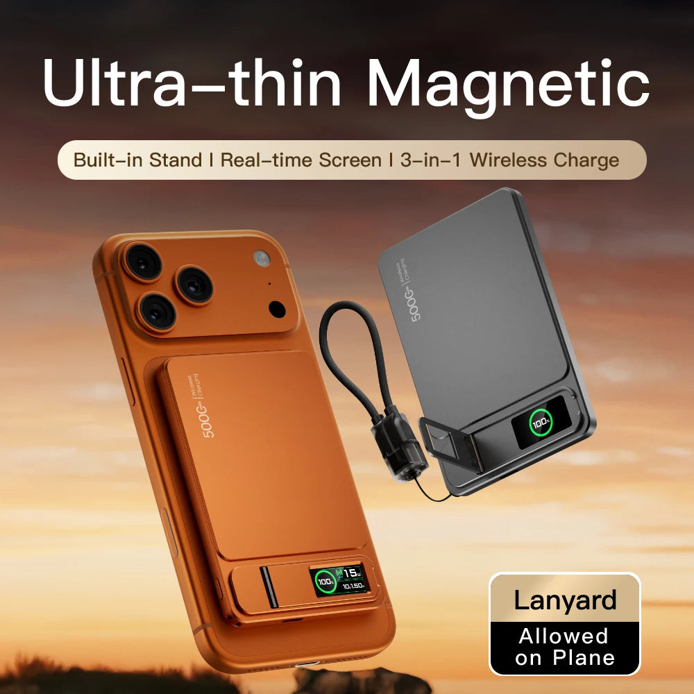 CCC Alloy Original Power Bank For MagSafe Magnetic Wireless 20W Fast Charger Portable External Battery For iPhone 17 16 iWatch10