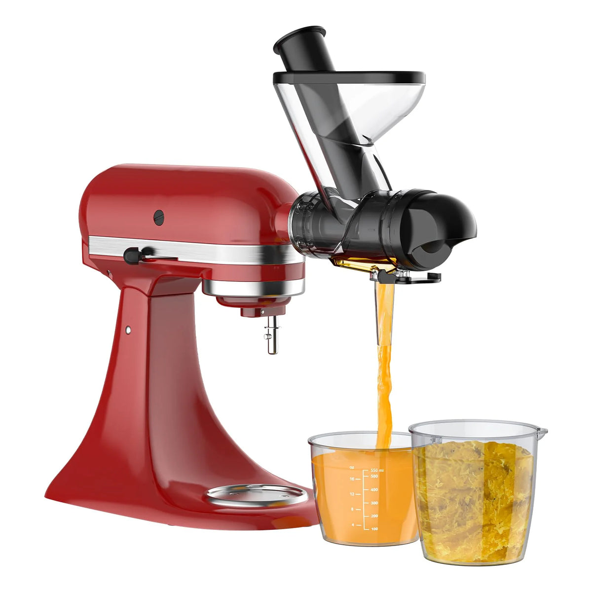 Gvode Masticating Juicer Attachment for KitchenAid Stand Mixer Slow Cold Press Juicer Machine with Dual Feed Chute