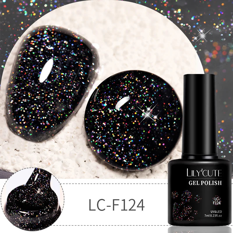 LILYCUTE 7ml 9D Cat Magnetic Gel Nail Polish Iridescent Magnet Semi