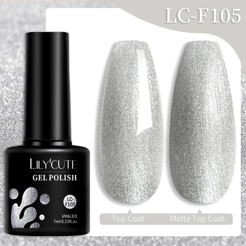 LILYCUTE 7ml 9D Cat Magnetic Gel Nail Polish Iridescent Magnet Semi