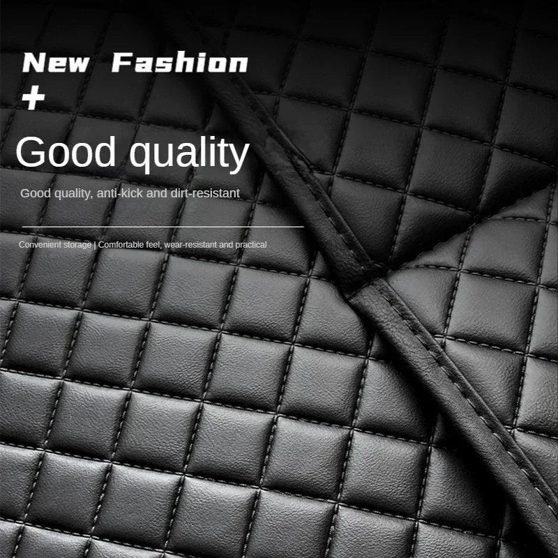 Car Seatback Protector Seat Back Protective Child Anti-Kick Mats Black Leather With Organizer Pocket Interior Accessories