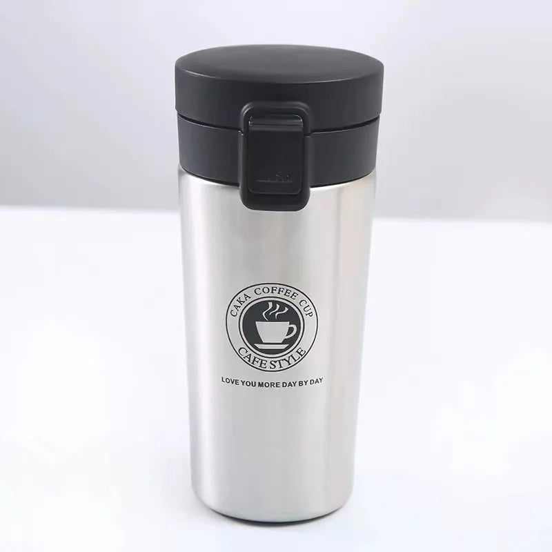 380/510ML Stainless Steel Thermo Bottle Coffee Cup  Outdoor Sports Vacuum Flask Car Thermal Cup Keeps Cold and Heat Thermal Mug