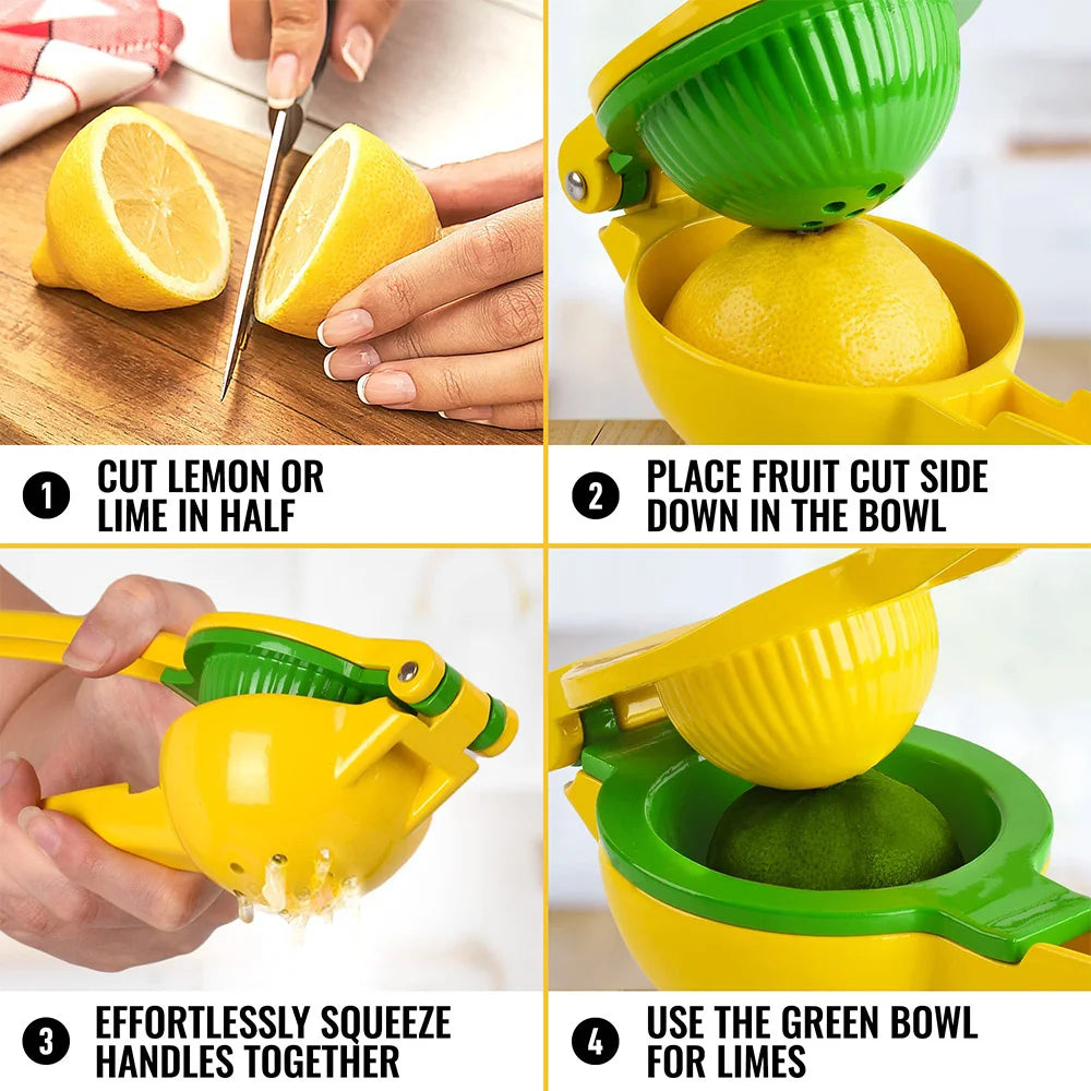 1pc Lemon Squeezer  Fresh Orange Citrus Lime Fresh Fruit Juicer Press Metal Hand Press Extractor Portable Manual Juicer
