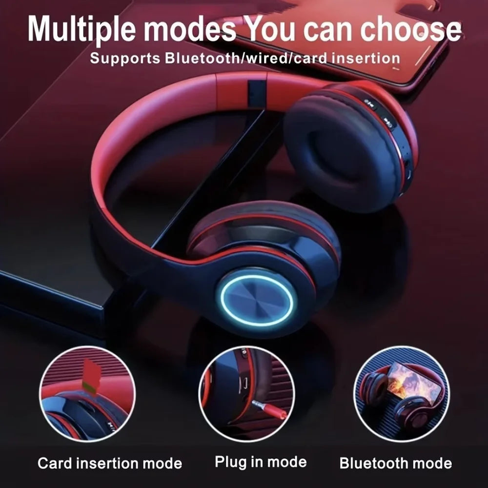 B39 Bluetooth Headset Foldable Headphones HiFi Stereo Earphone With Mic Support SD Card FM For Xiaomi Iphone Sumsamg Phone