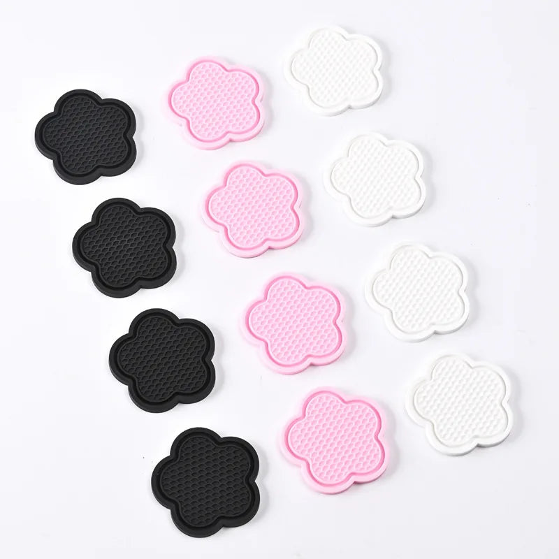 2PCS Car Cup Coaster Flower Shaped Silicone Waterproof Non-Slip Sift-Proof Spill Saucer Car Interior Accessories