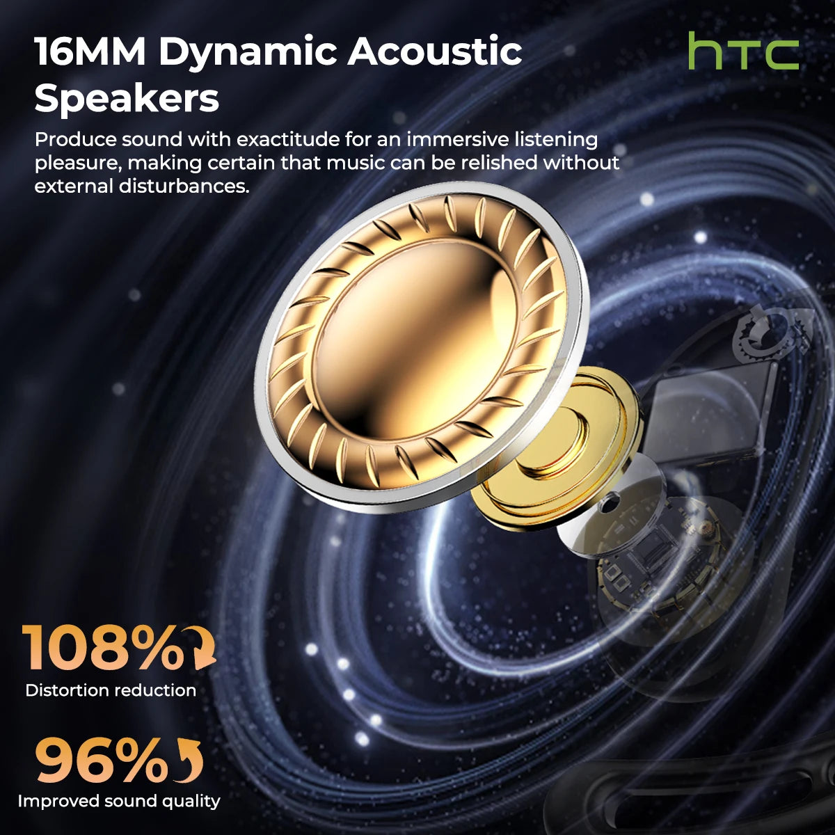 HTC NE35 Wireless Bluetooth Earphone AI Language Translation OWS Low Latency Earbuds Earhook Sports Music Headphone With Mic