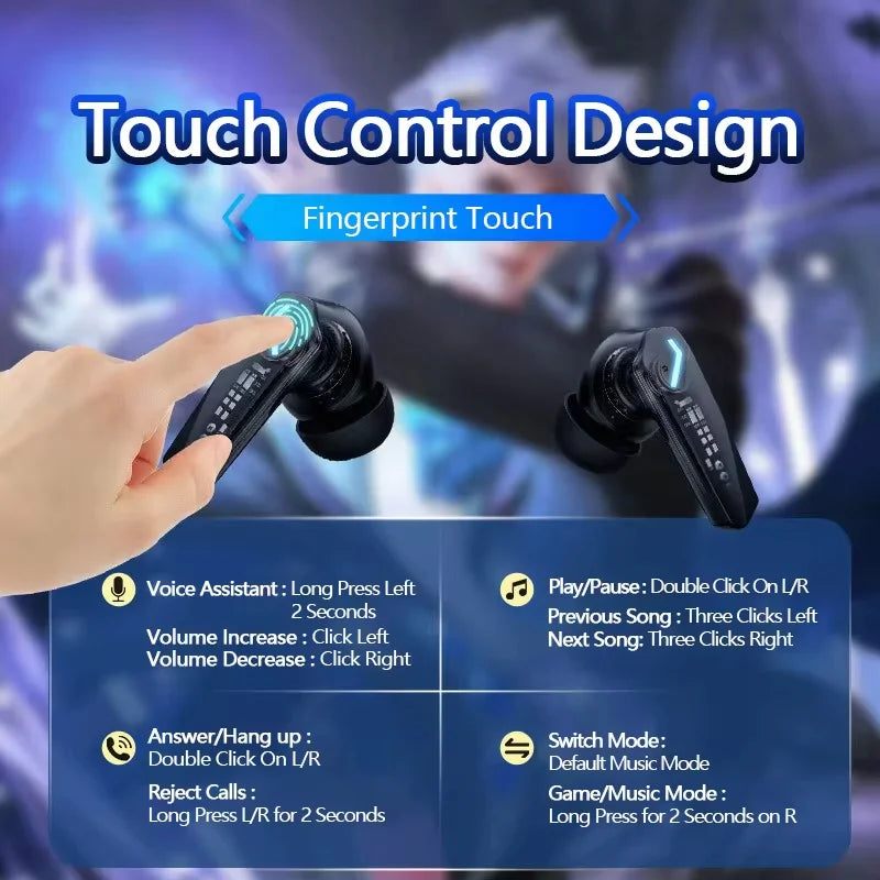 Lenovo GM2 Pro Bluetooth 5.4 Earphones Sports Headset Wireless In-Ear Gaming Low Latency Dual Mode Music Headphones New