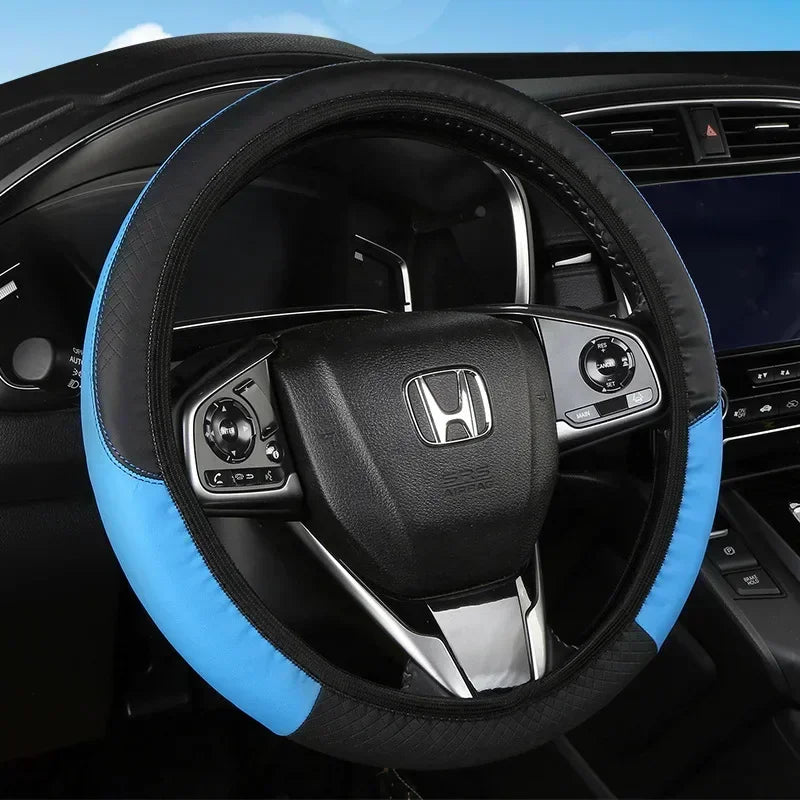Universal 37-38.5cm Car Steering Wheel Cover Microfiber Leather Soft Anti-Slip Steering Wheel Protection Auto Accessories Amagi