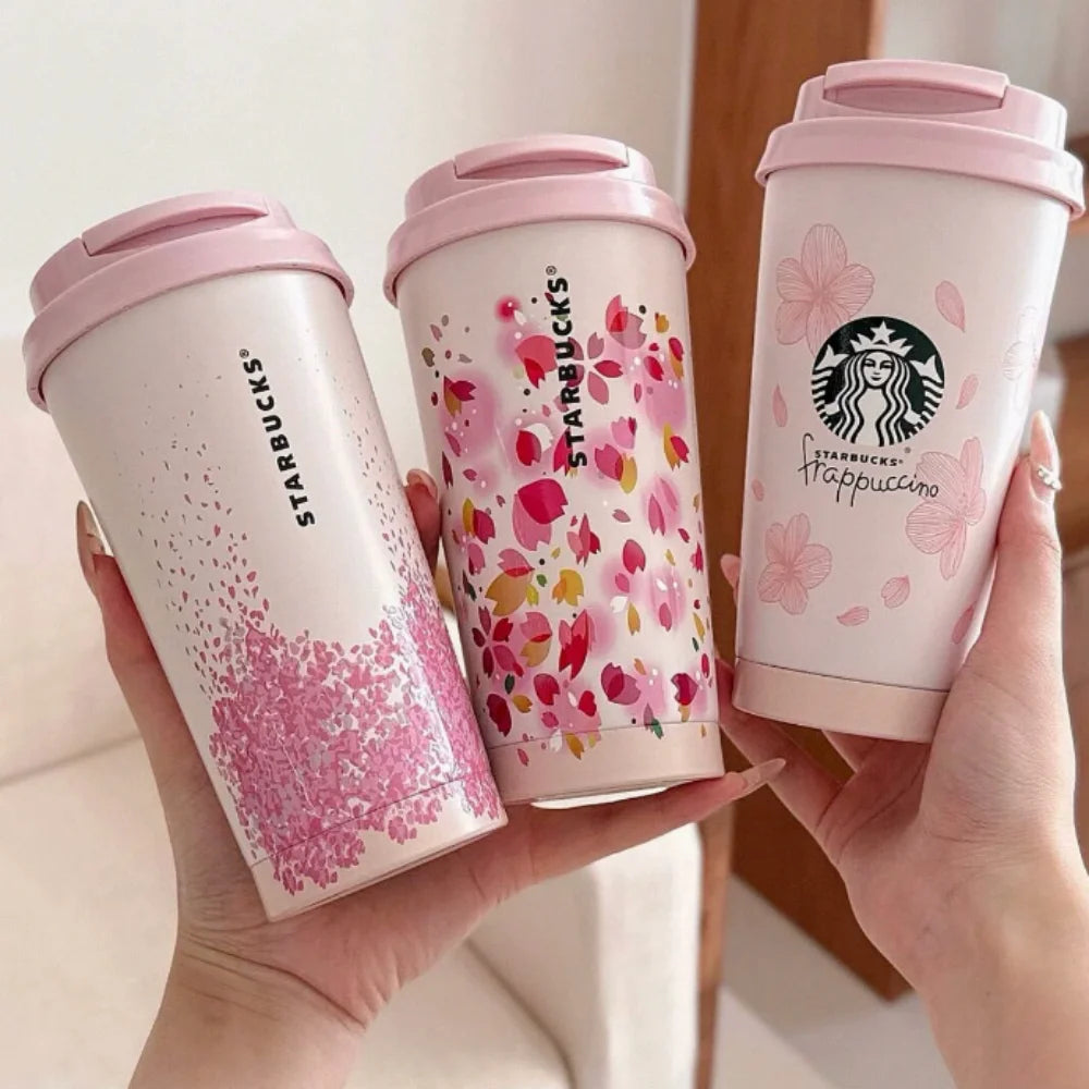 Starbucks Cherry Blossom World Thermal Coffee Cup 304 Stainless Steel Insulated Mug Stylish Portable Drinkware For Daily Life