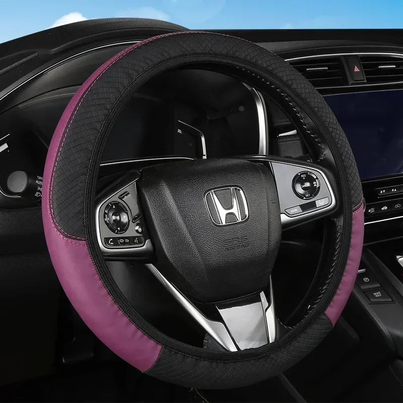 Universal 37-38.5cm Car Steering Wheel Cover Microfiber Leather Soft Anti-Slip Steering Wheel Protection Auto Accessories Amagi
