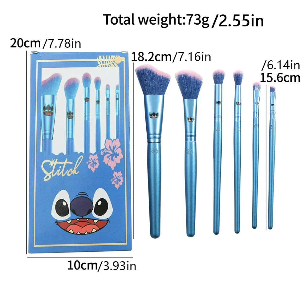 Bandai 6PCS Disney Stitch Makeup Brush Set