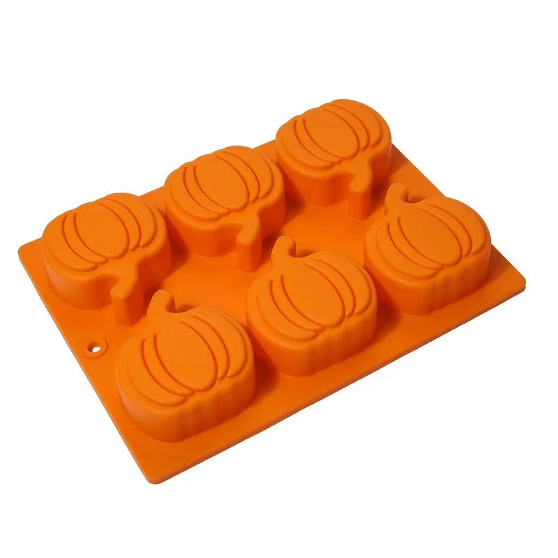 Halloween Moulds Silicone Pumpkin Shape Cake Mold Non-stick Dessert Chocolate Mold DIY Handmade Baking Pudding Fondant Tools