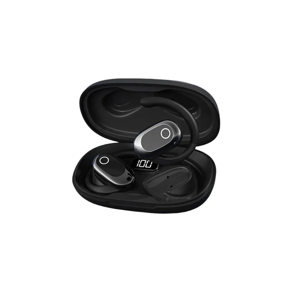 Open-Ear Over-Ear Wireless Bluetooth Headphones Rotatable Design Noise Cancelling Earphones with Built-in Microphone