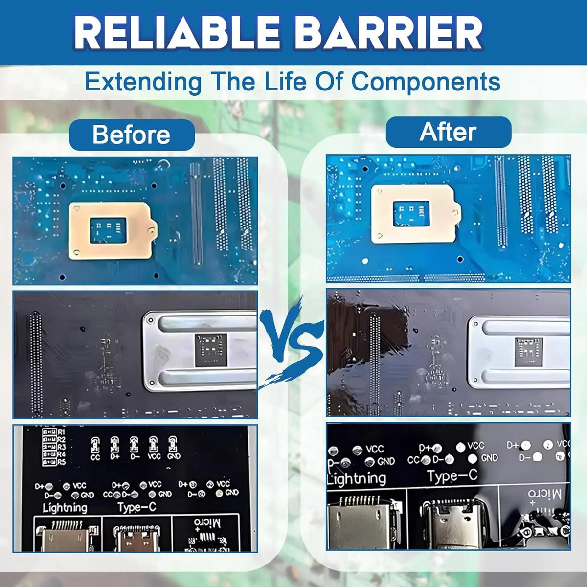 PCB Conformal Coating Clear Waterproof Insulating Varnish Fast Dry Electronic Circuit Board Protection Paint + Brush