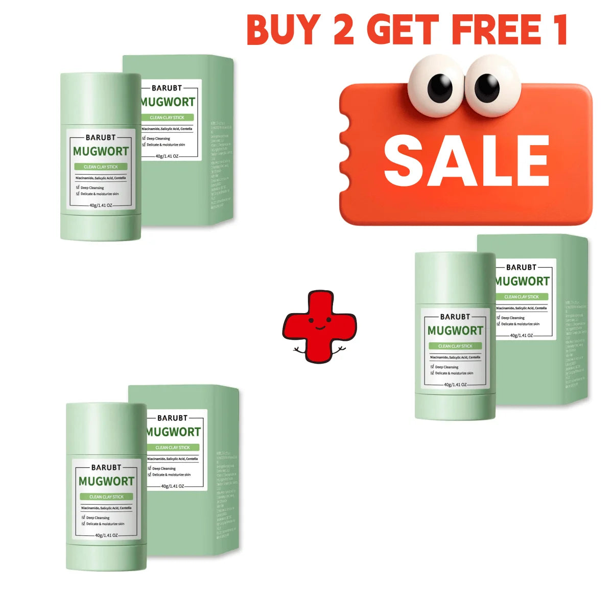 Clay Cleansing Stick - Solid Facial Mask for Blackhead Care, Pore Refining & Oil Control, Gentle Deep Cleaning Skincare Home Spa