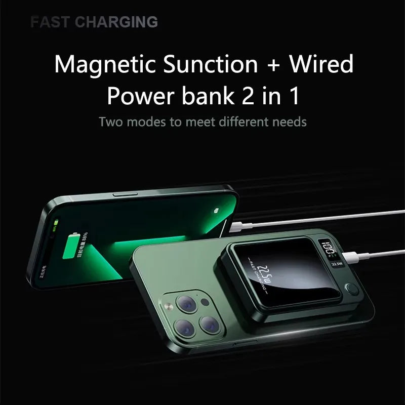 Magnetic Wireless Power Bank 50000mAh 22.5W Fast Charging External Battery Charger for Huawei Samsung iPhone PD 20W Powerbank