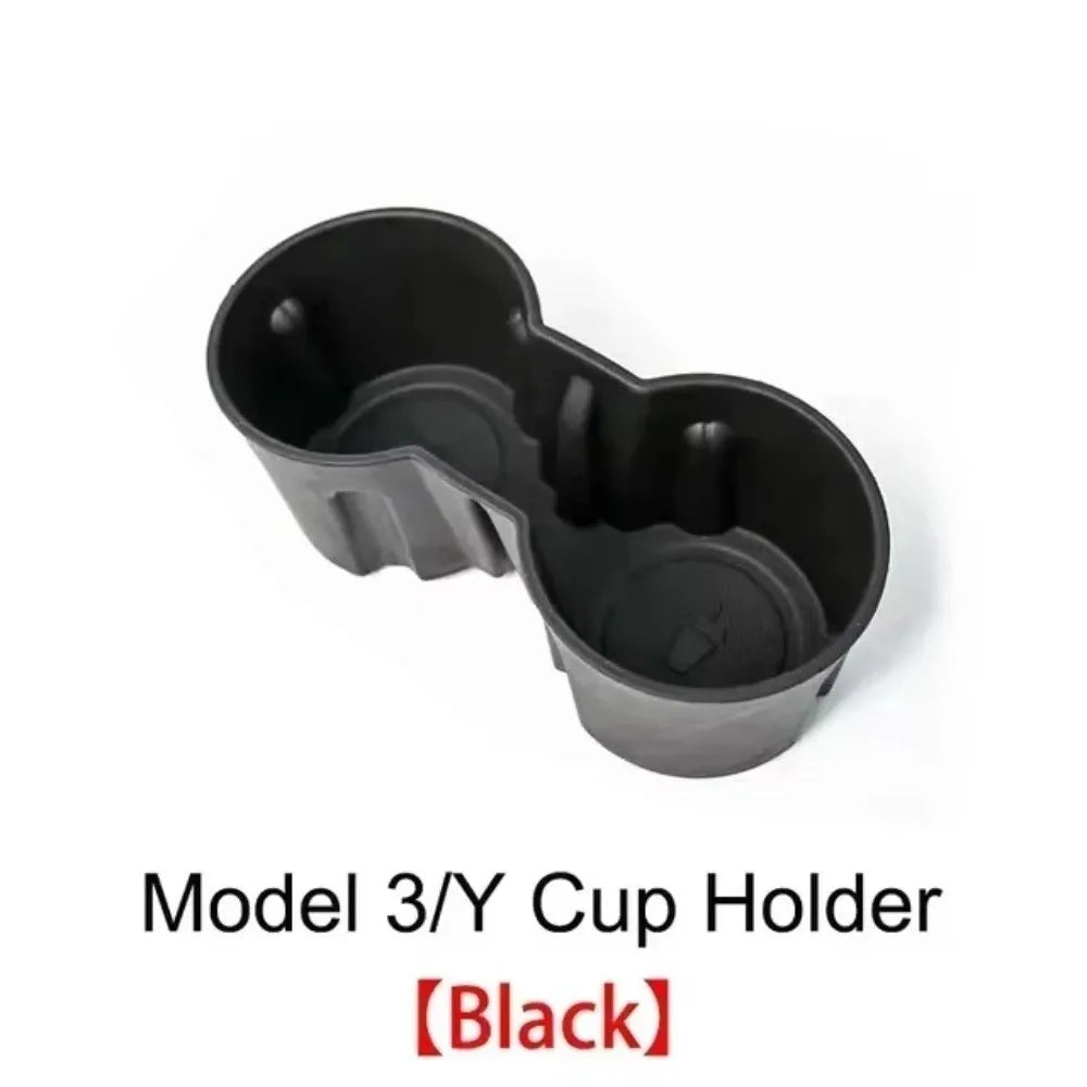 Anti-slip Console Cup Holder Limiter Waterproof TPE Center Console Storage Box for Tesla Model 3/Y Juniper Launch 2025