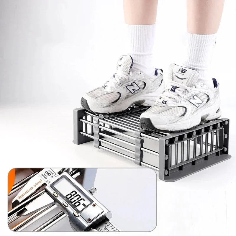 Stainless Steel Retractable Sink Drain Rack, Kitchen Dish Fruit Vegetable Washing Drain Storage Holder