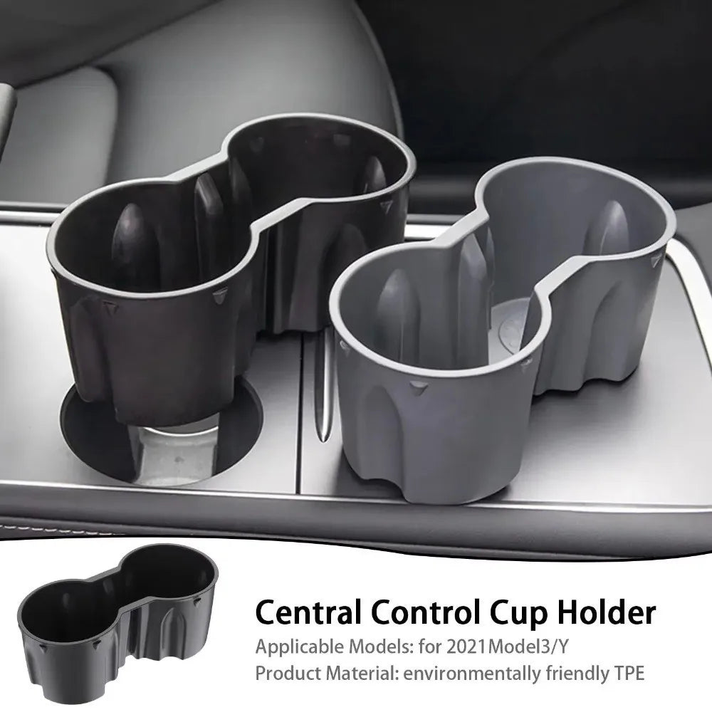 Anti-slip Console Cup Holder Limiter Waterproof TPE Center Console Storage Box for Tesla Model 3/Y Juniper Launch 2025