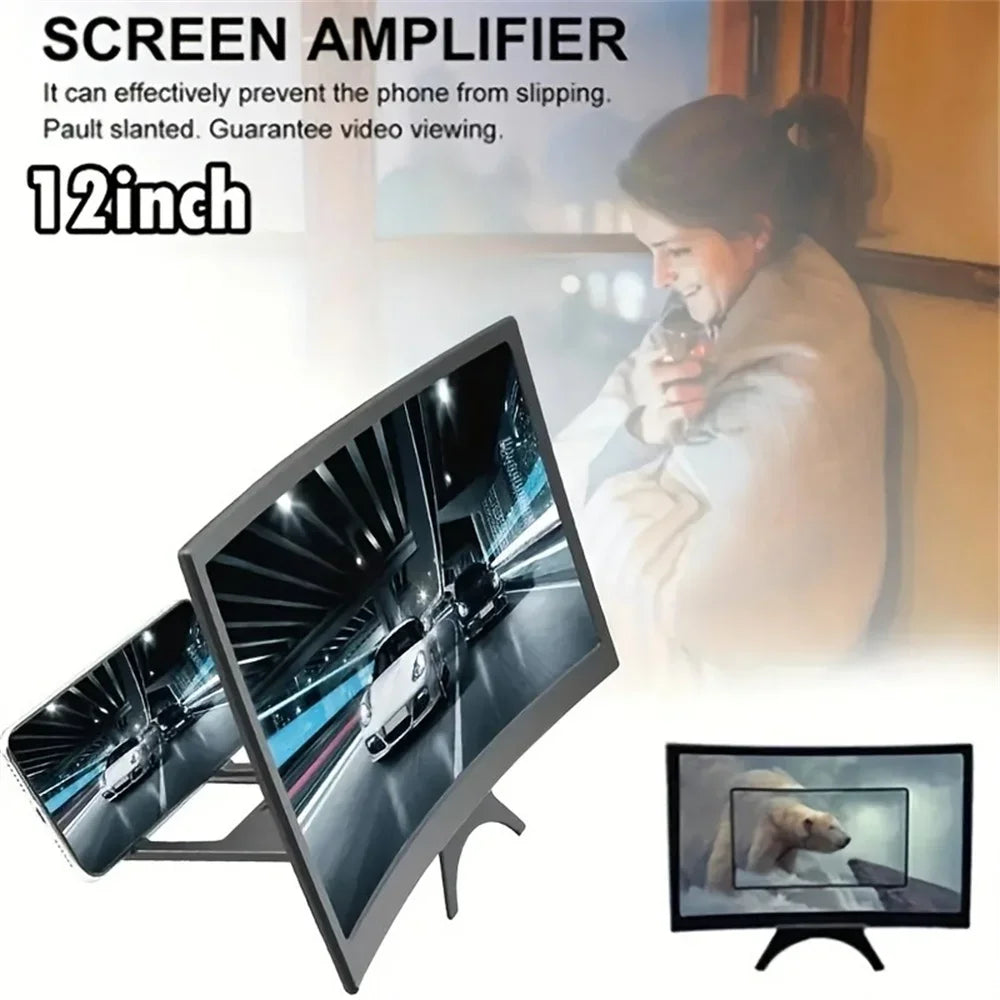 Large Screen 3D HD Amplifier Curved Screen Mobile Phone Screen Magnifier
