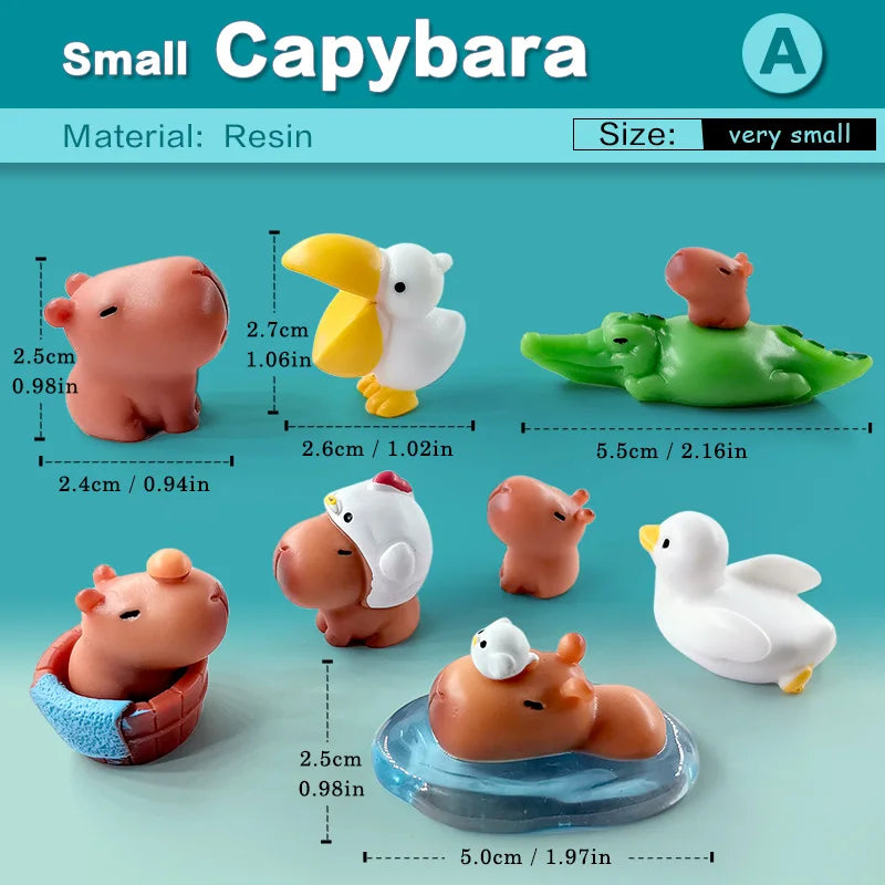 Christmas Easter Rabbit Pig Bear Sheep Frog Capybara Fox Cat Fish Bird Figurine Miniature Fairy Garden Decoration Accessories