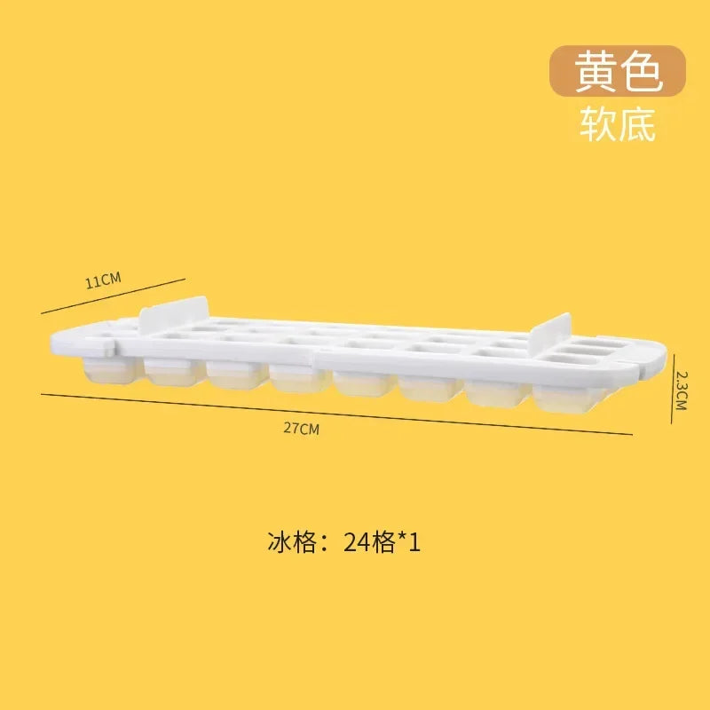 Pressing The Ice Cube Mold Food Grade Ice Making Mold Refrigerator Storage Ice Maker Ice Cube Box Ice Grid