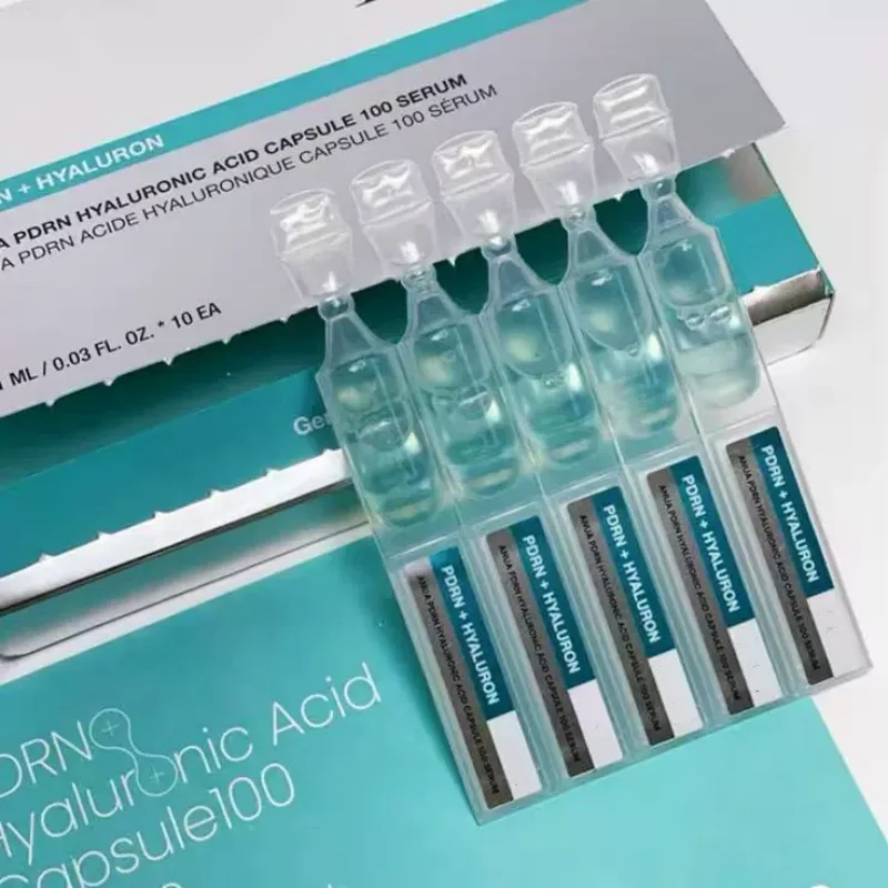 Korean PDRN Blue Essence,Hyaluronic Acid 100 Serum Radiant Skin Face Serum,Lightweight Deep Hydration 30ml Skincare Products