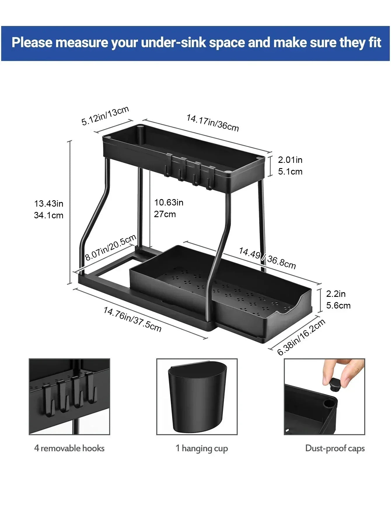 Kitchen Bathroom Storage Drawer