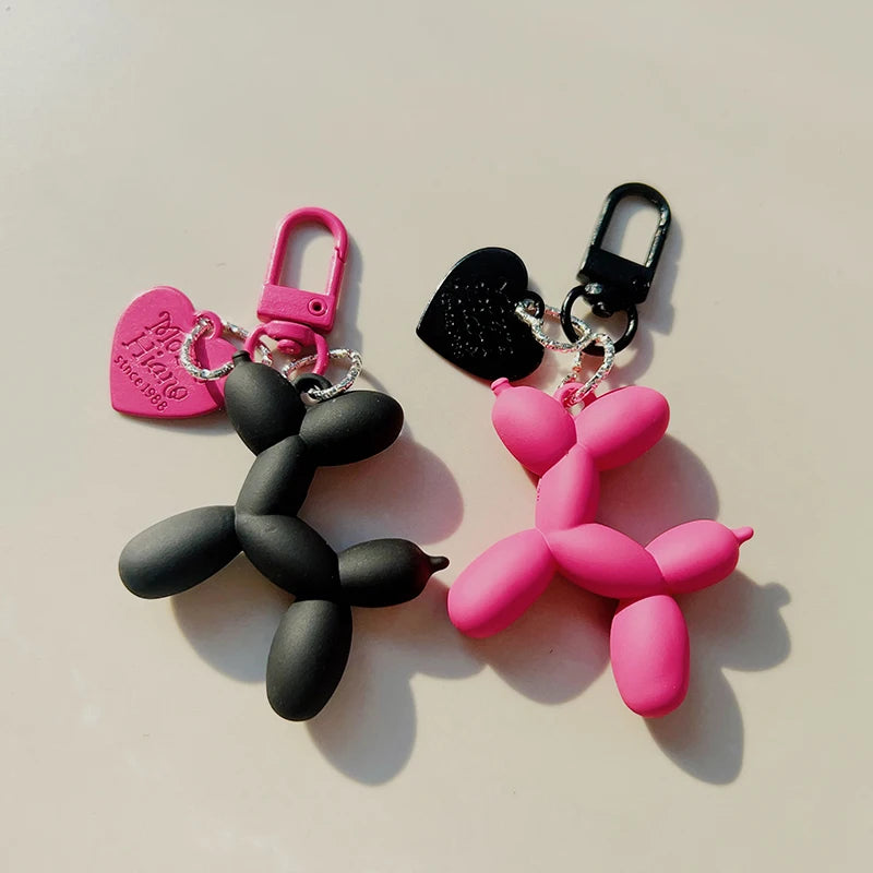 Fashion Keychain Punk Y2K Balloon Dog Keychains for Women Bag Pendant Jewelry Trinket Girl's Car Key Ring Key Chain Accessories