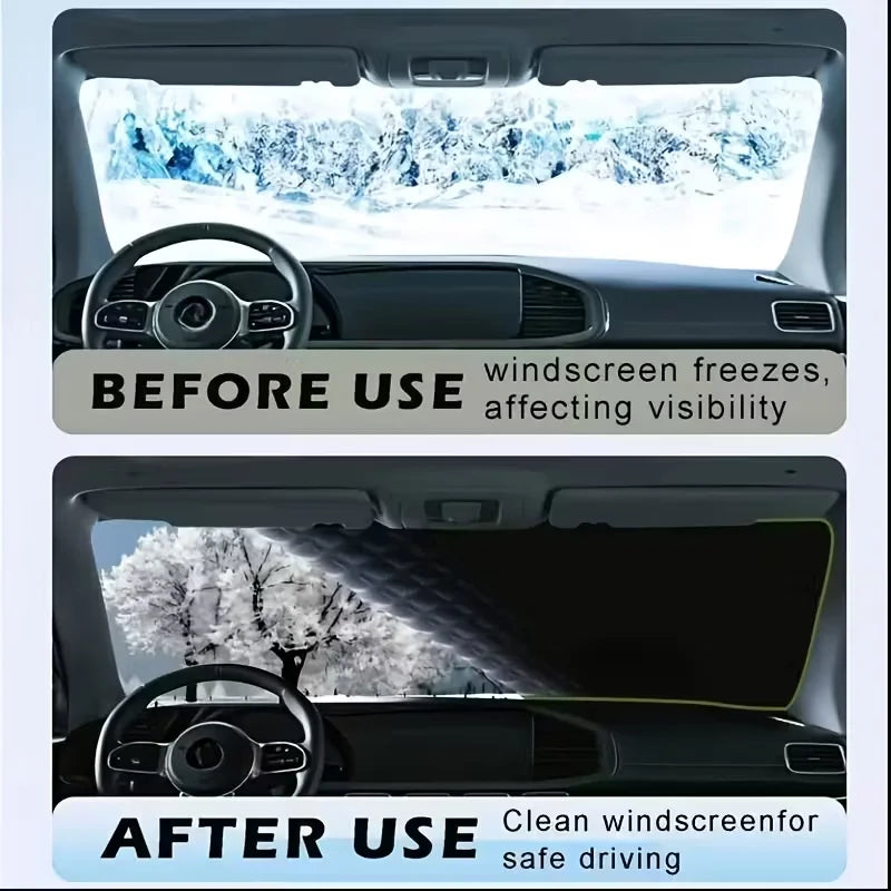 Suitable for All Car Models - Durable Oxford Cloth Windshield Cover, with Uv Protection and Snow Shield Function