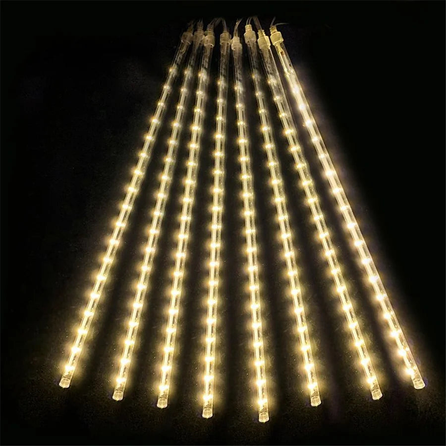 50CM Christmas Garland Fairy Lights Waterproof Led Meteor Shower Garden String Light for Home Party Wedding Indoor Outdoor Decor